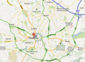 Map of Coventry