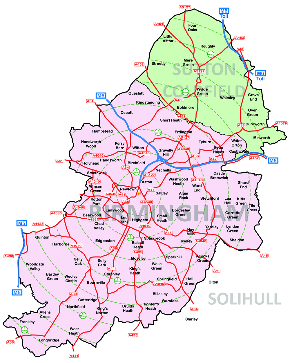 Districts Of Birmingham